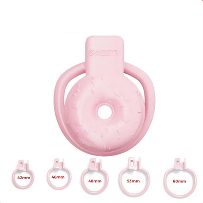 Pink Donut Chastity Cage - KeepMeLocked