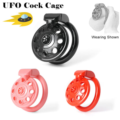 3D Print Small Flat Inverted UFO Chastity Cage - KeepMeLocked