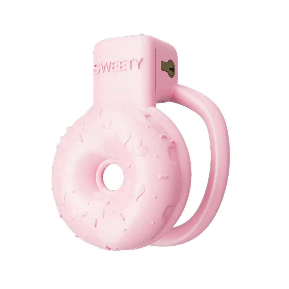Pink Donut Chastity Cage - KeepMeLocked