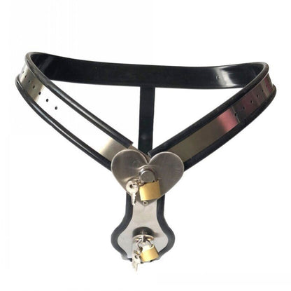 Female Chastity Belt: Stainless Steel T-Back Underwear with Locking Device - KeepMeLocked