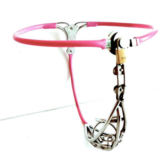 Male Chastity Belt - Invisible Stainless Steel Male Restraint with Anal Plug, and Lock. - KeepMeLocked