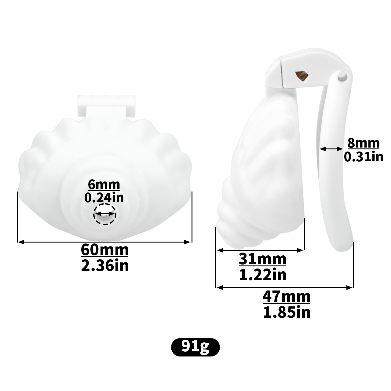 ABS Resin Shell Chastity Cage with Strap and 4 Rings Small Tiny Penis Lock for Men and Sissy