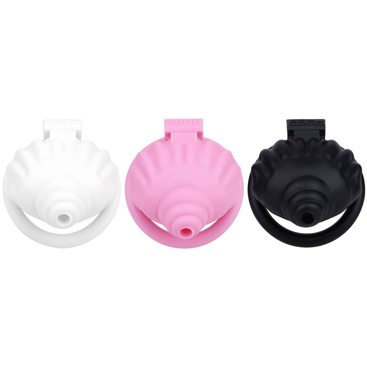 ABS Resin Shell Chastity Cage with Strap and 4 Rings Small Tiny Penis Lock for Men and Sissy