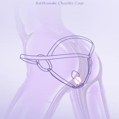 cobra cock cage with anal plug and adjustable belt