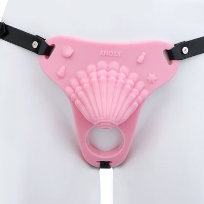 Pink Silicone Seashell Sissy Chastity Cage – Cute Cock Cover Belt