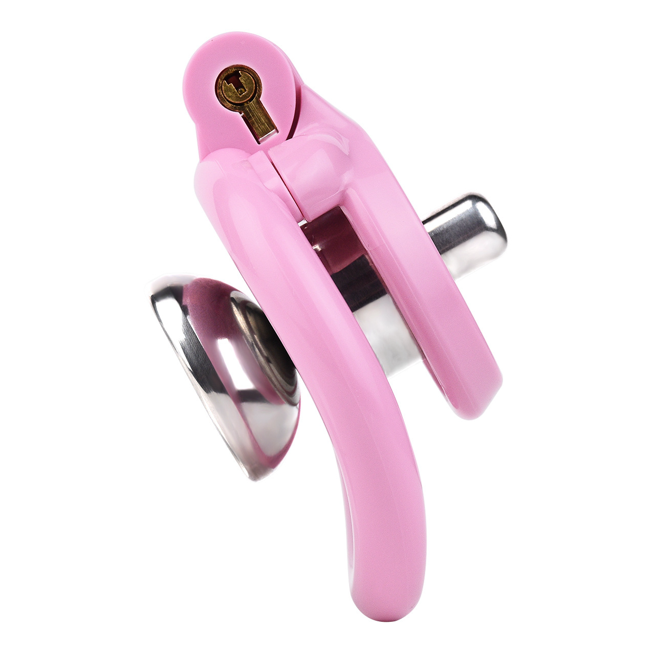 Flat Inverted Chastity Cage with Strap Small Negative Cock Cage in Multicolor