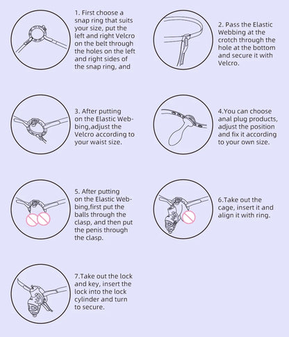 how to put on a chastity cage instruction