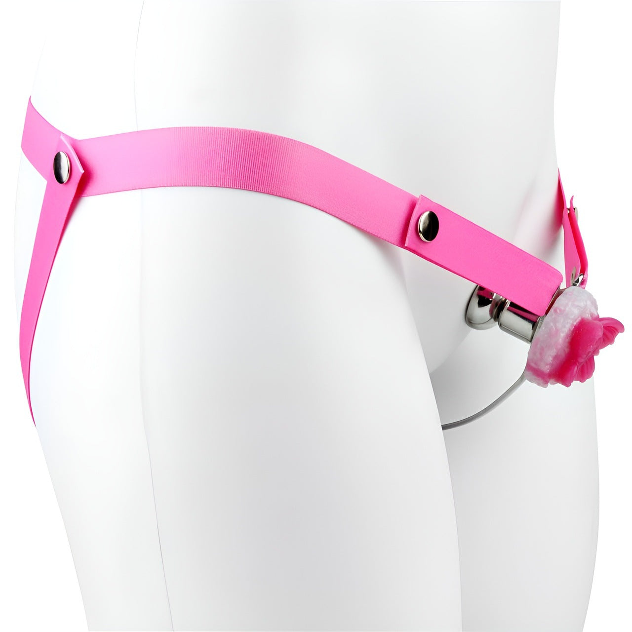 pink inverted chastity cage belt for sissy silicone butterfly