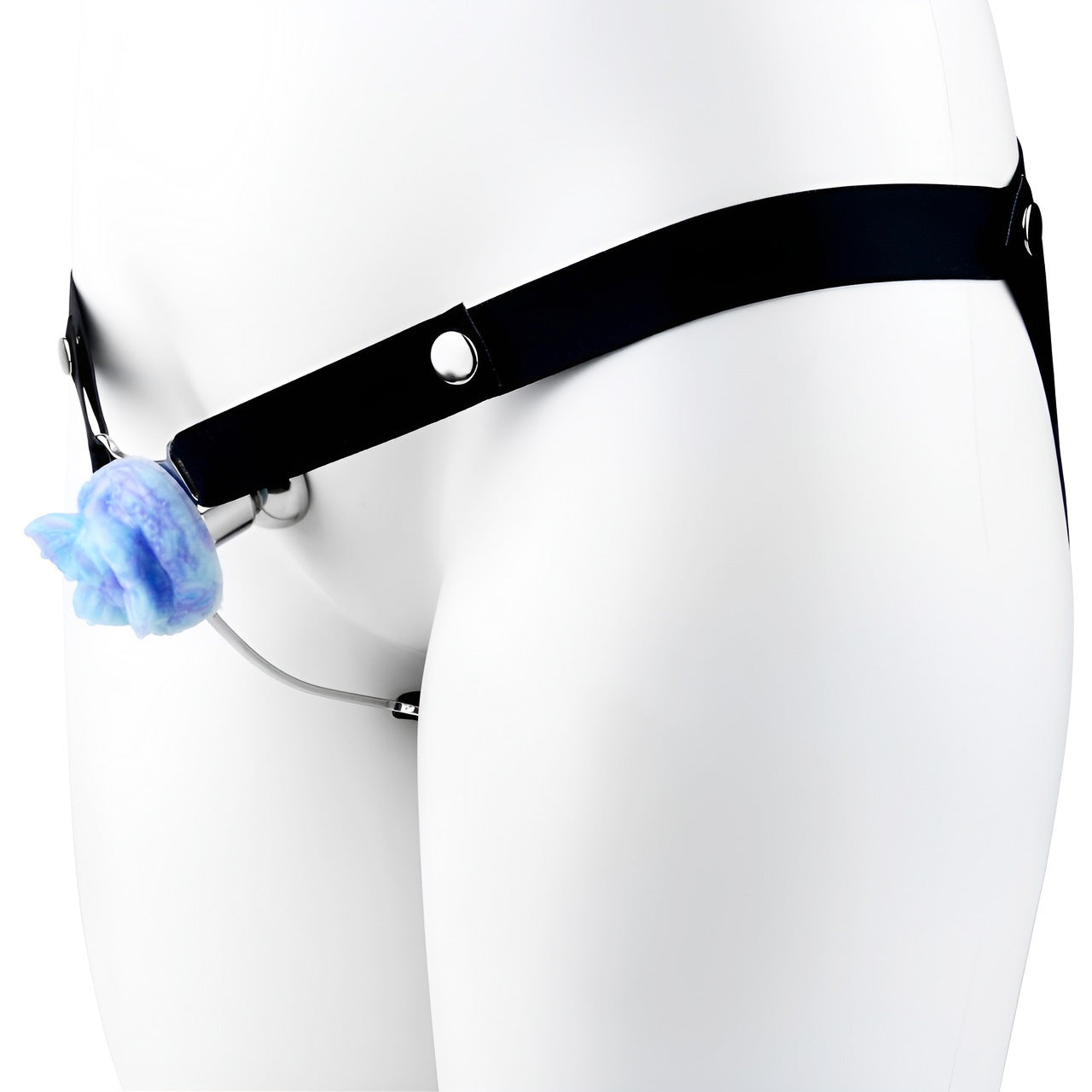 blue butterfly inverted chastity cage belt