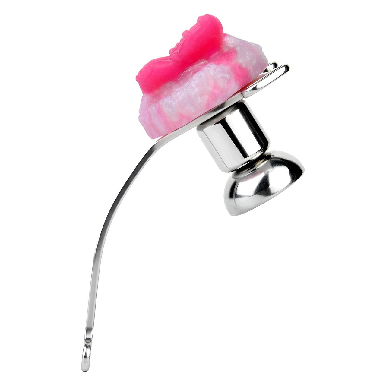 fake vagina pink inverted chastity cage