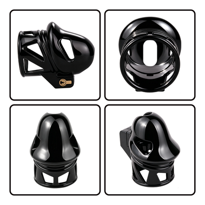 Black Glans Chastity Lock Male Cock Cage BDSM Penis Restraint Devices