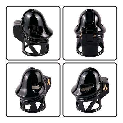 Black Glans Chastity Lock Male Cock Cage BDSM Penis Restraint Devices