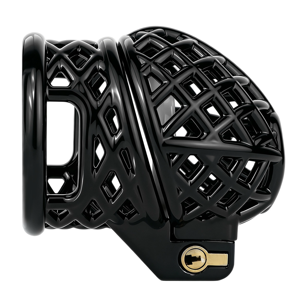 Lightweight Nest Glans Chastity Lock Black Pink Resin Cock Cage for Men and Sissy