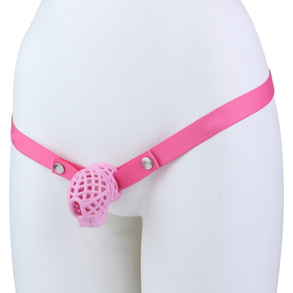 Lightweight Nest Glans Chastity Lock Black Pink Resin Cock Cage for Men and Sissy