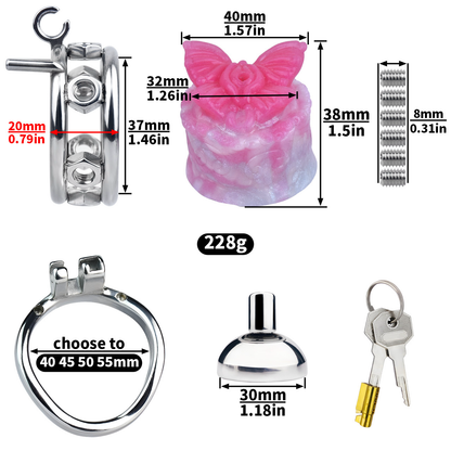 Soft Butterfly Inverted Chastity Cage