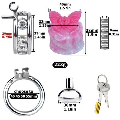 Soft Butterfly Inverted Chastity Cage