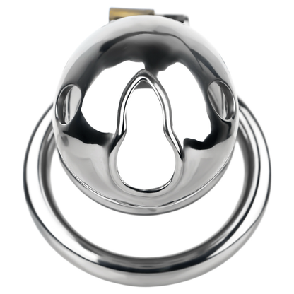 Dispositif de chasteté Goldfish en acier inoxydable avec cathéter clitoridien en silicone