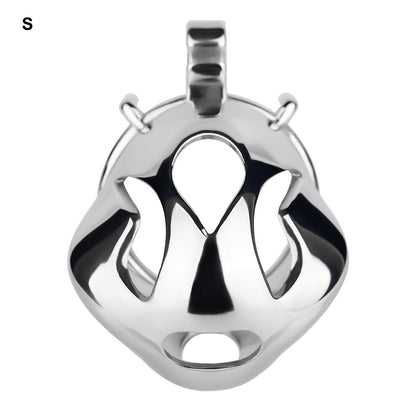 Silver Metal Cobra Chastity Cage Small Medium Large Cock Lock for Men