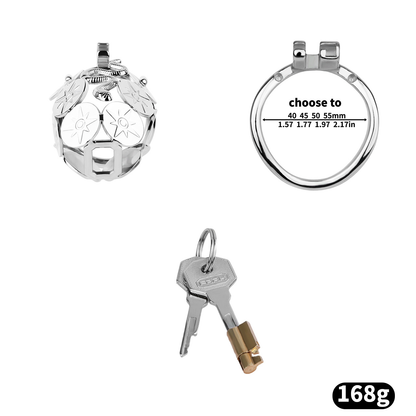 Metal Cobra Chastity Cage with Built-In Lock Short & Long Modern Cock Cage