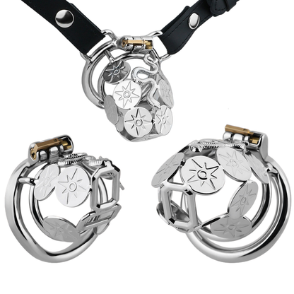 Metal Cobra Chastity Cage with Built-In Lock Short & Long Modern Cock Cage