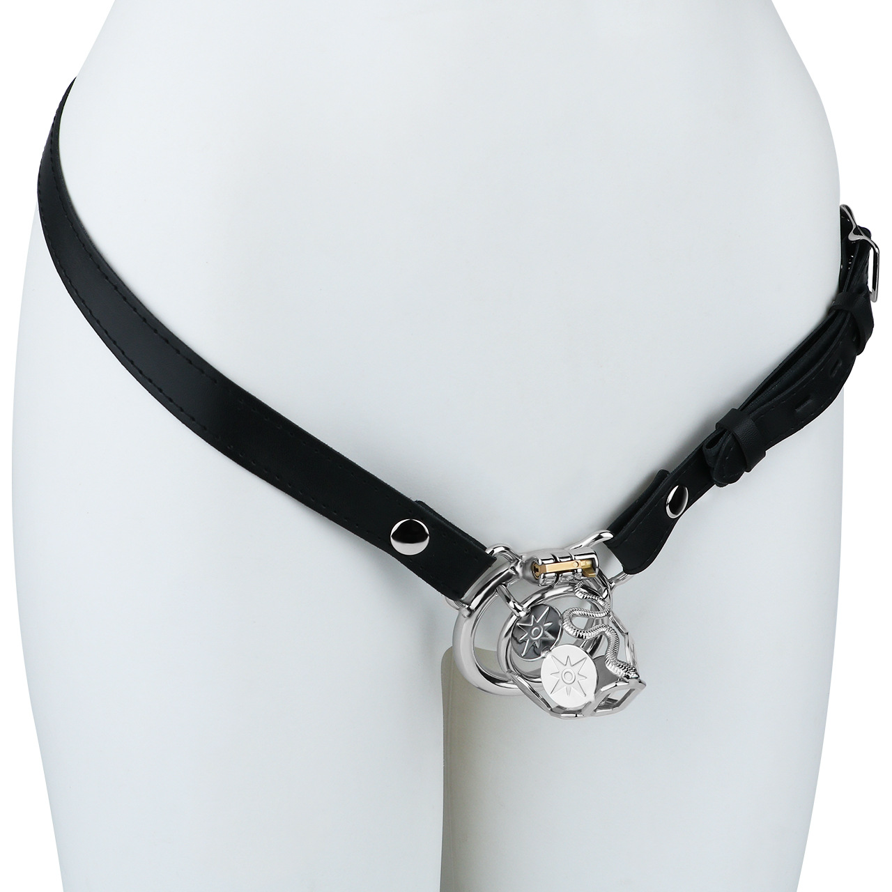 Metal Cobra Chastity Cage with Built-In Lock Short & Long Modern Cock Cage