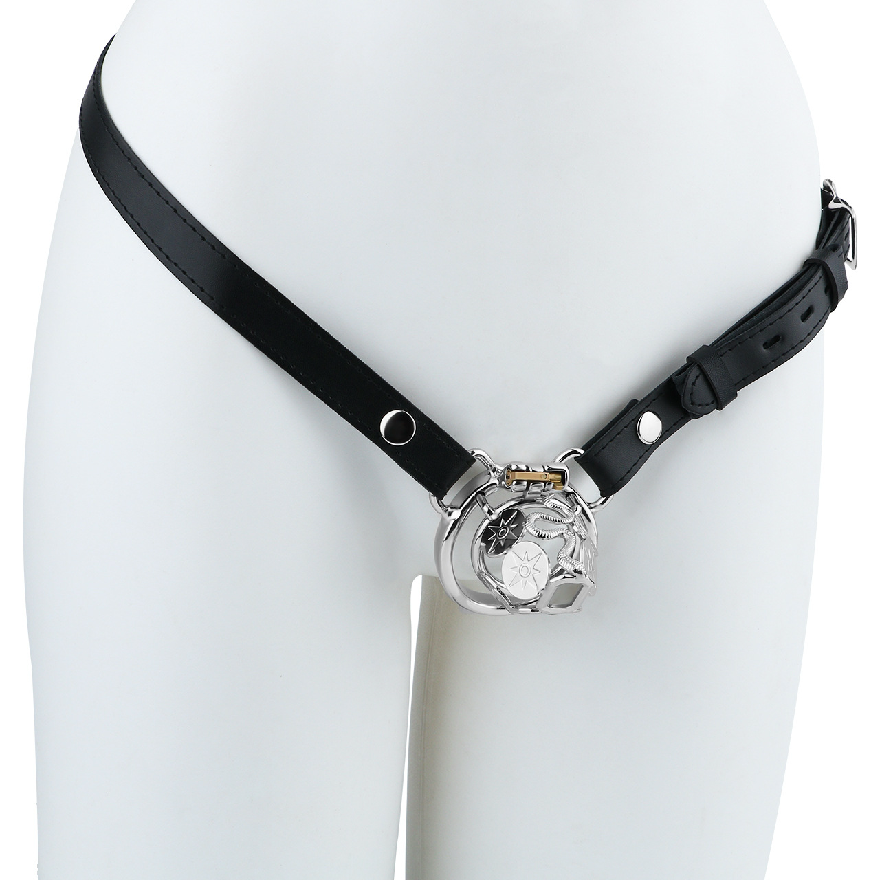 Metal Cobra Chastity Cage with Built-In Lock Short & Long Modern Cock Cage