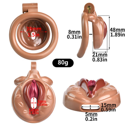 nude clitoris chastity cage