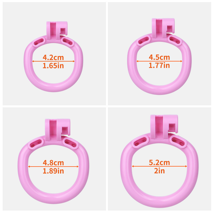 Pink Sissy Inverted Chastity Cage Clitoris Diamond Chastity Lock for Ladyboys