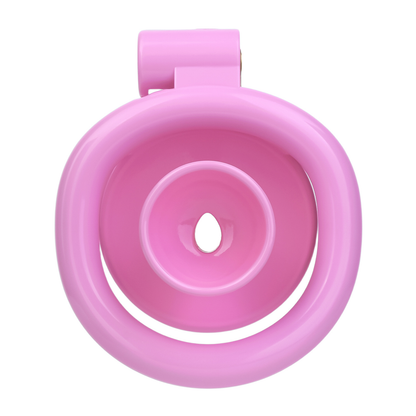 Pink Sissy Inverted Chastity Cage Clitoris Diamond Chastity Lock for Ladyboys