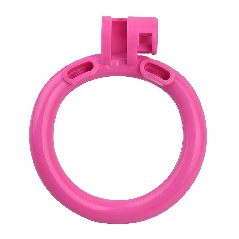 pink resin penis ring for negative chastity cage