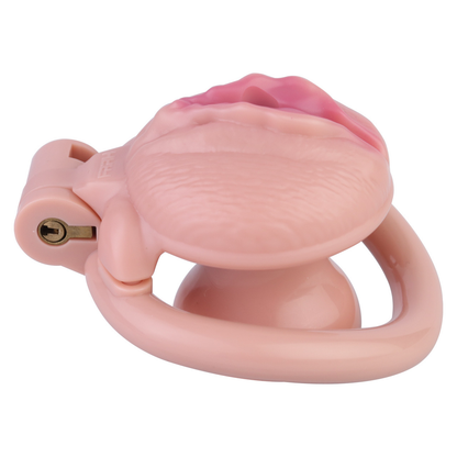 Realistic Clit Chastity Cage with Adjustable Inverted Plug Sissy Chastity Lock