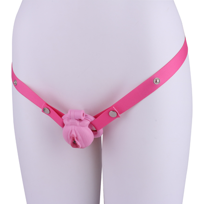 Realistic Clit Chastity Cage with Adjustable Inverted Plug Sissy Chastity Lock