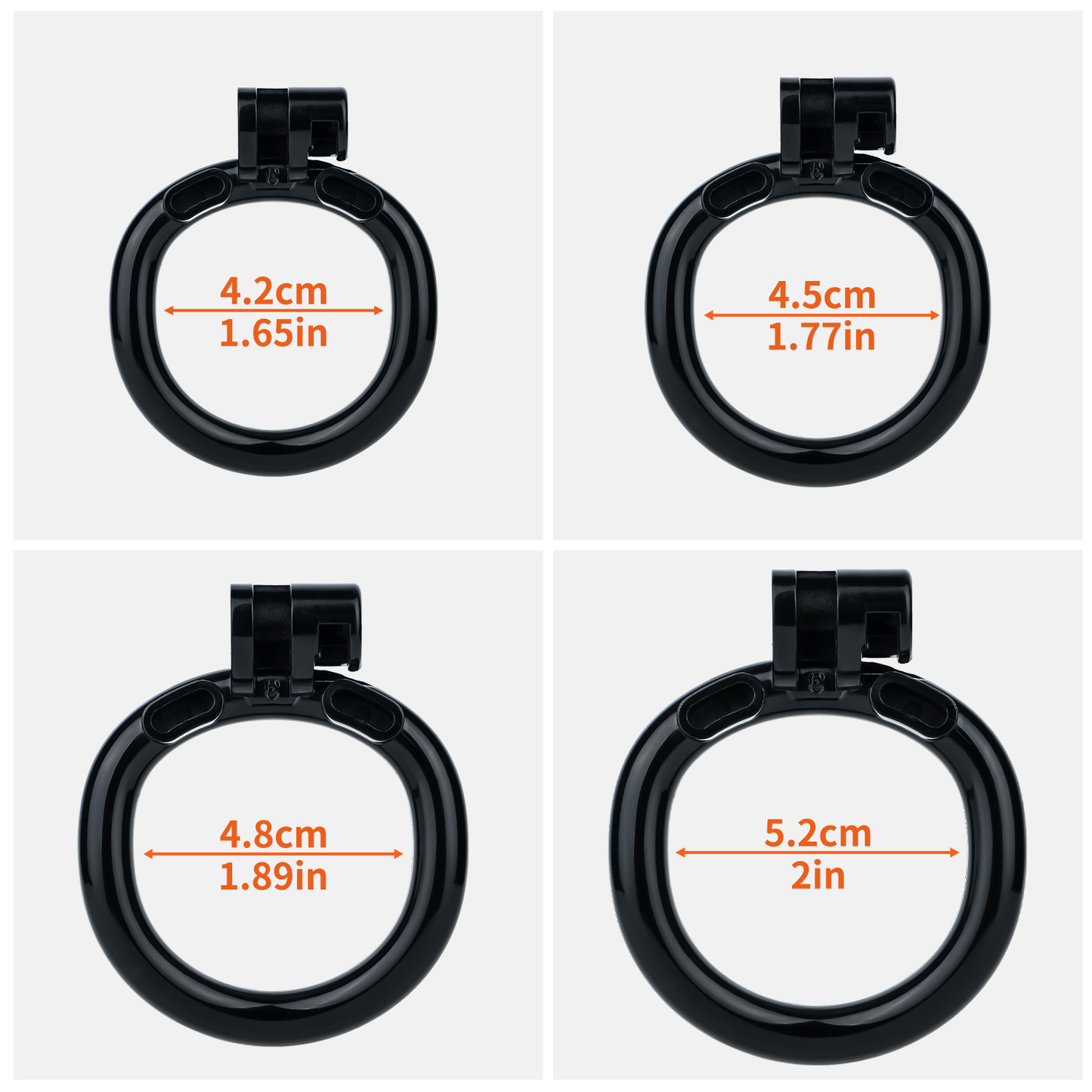 Men's Black Inverted Chastity Cage