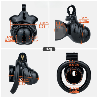Men's Black Inverted Chastity Cage