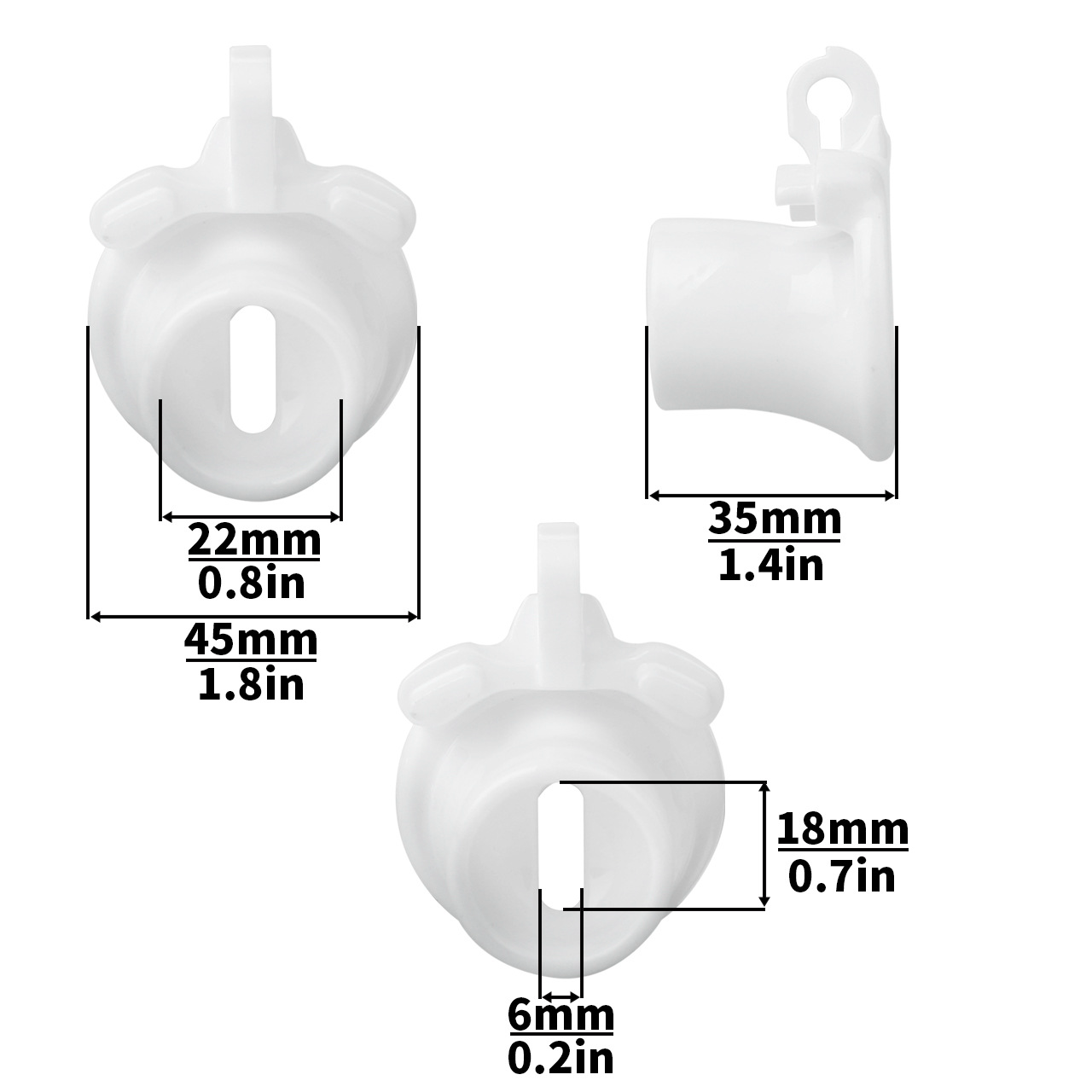 Natural Resin Inverted Chastity Cage with 4 Base Rings Small Cock Lock