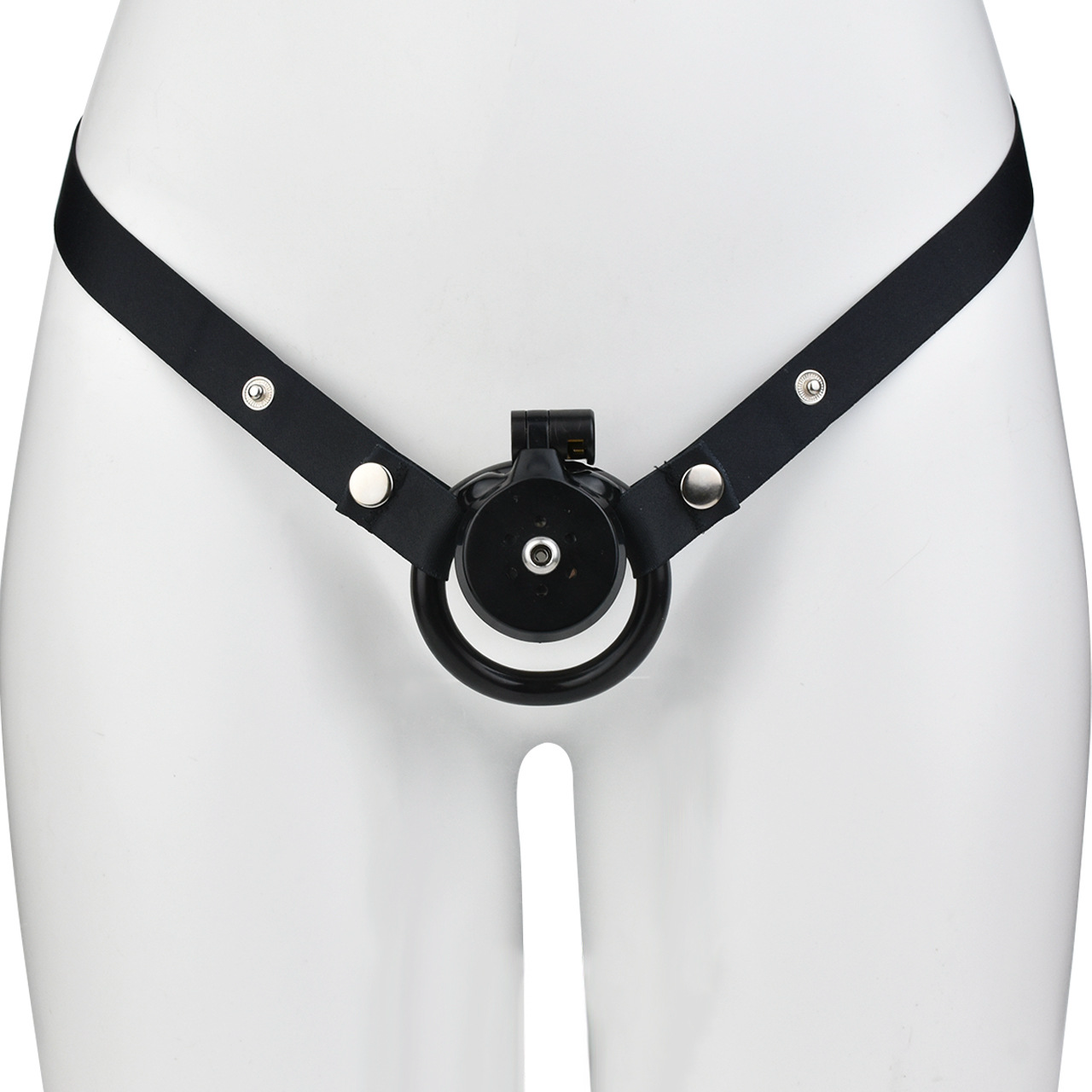 Lightweight Chastity Cage with Removable Silim Inverted Plug and 4 Cock Rings