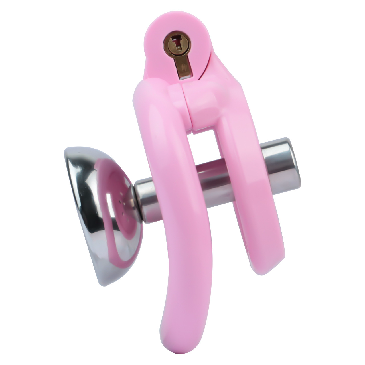 Lightweight Chastity Cage with Removable Silim Inverted Plug and 4 Cock Rings