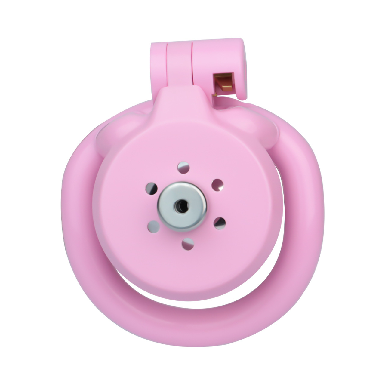 Lightweight Chastity Cage with Removable Silim Inverted Plug and 4 Cock Rings