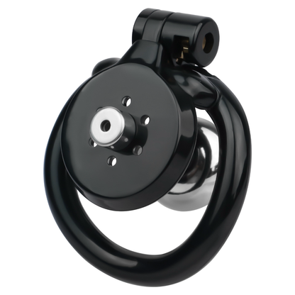 Lightweight Chastity Cage with Removable Silim Inverted Plug and 4 Cock Rings