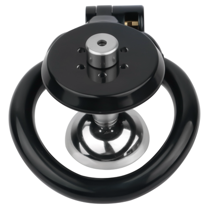 Lightweight Chastity Cage with Removable Silim Inverted Plug and 4 Cock Rings