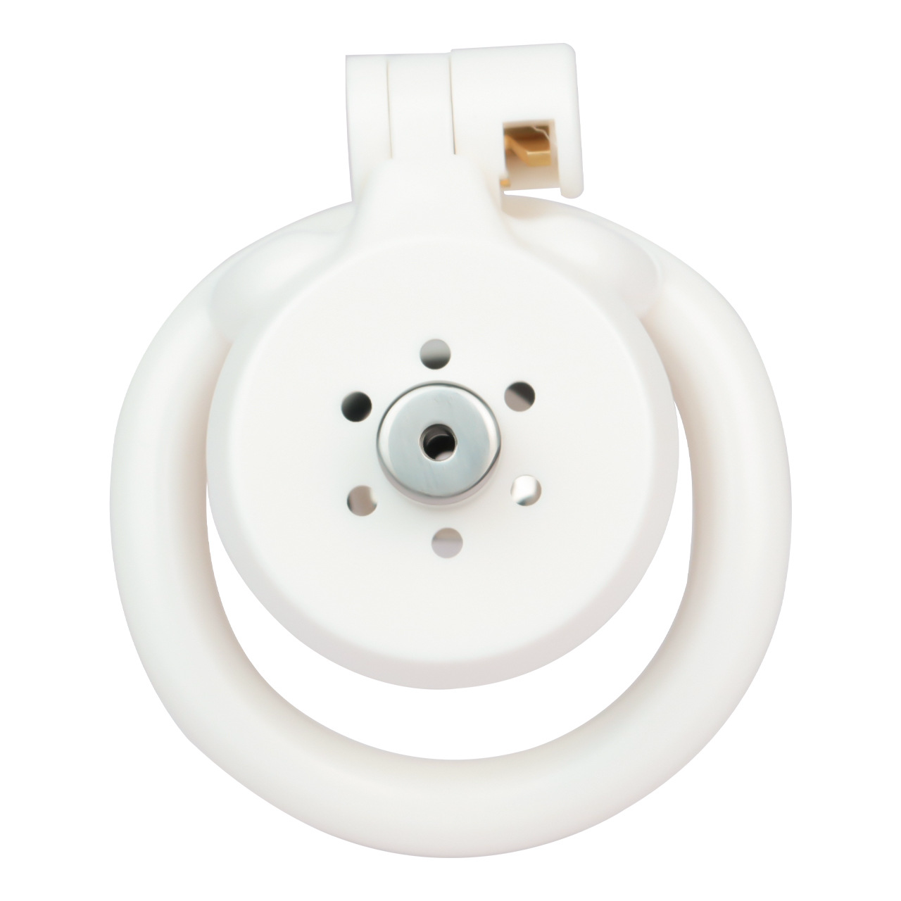 Lightweight Chastity Cage with Removable Silim Inverted Plug and 4 Cock Rings