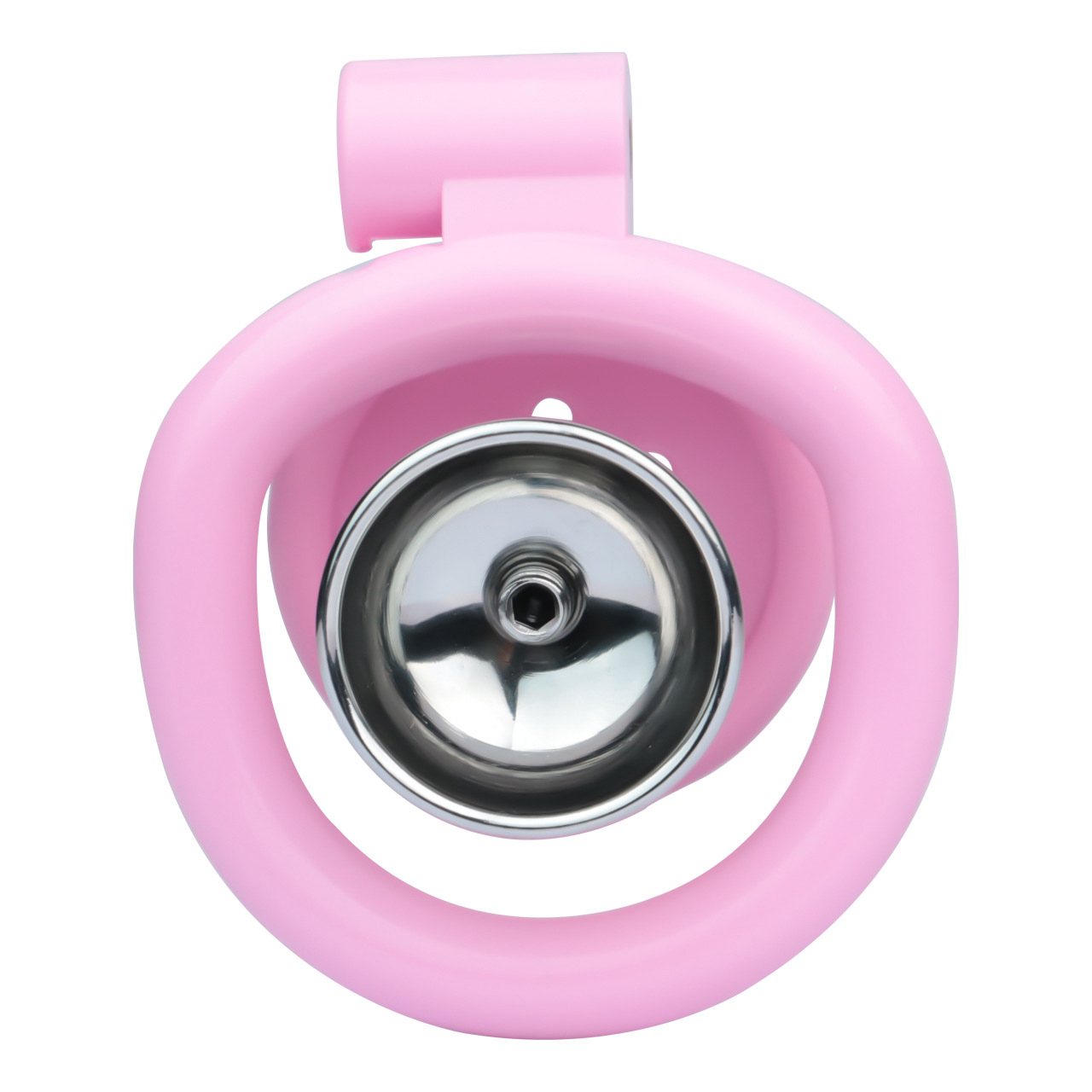 Lightweight Chastity Cage with Removable Silim Inverted Plug and 4 Cock Rings