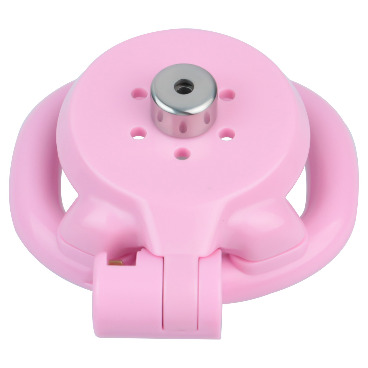 Lightweight Chastity Cage with Removable Silim Inverted Plug and 4 Cock Rings