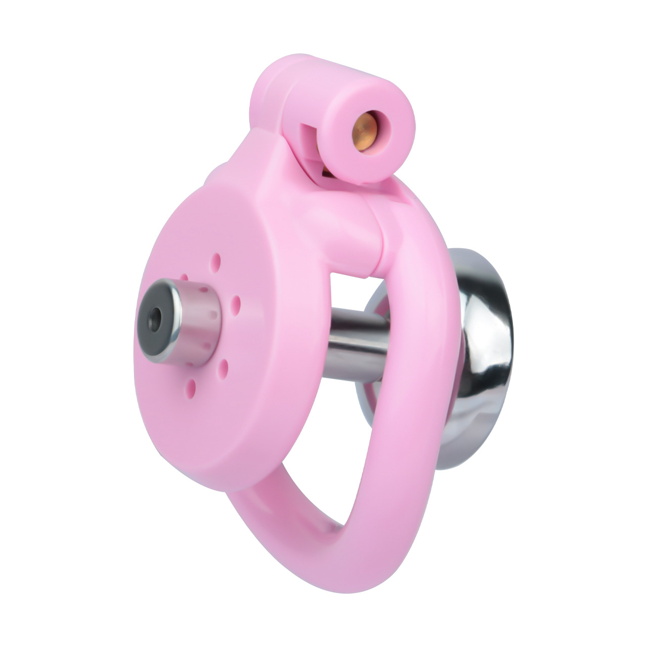 Lightweight Chastity Cage with Removable Silim Inverted Plug and 4 Cock Rings