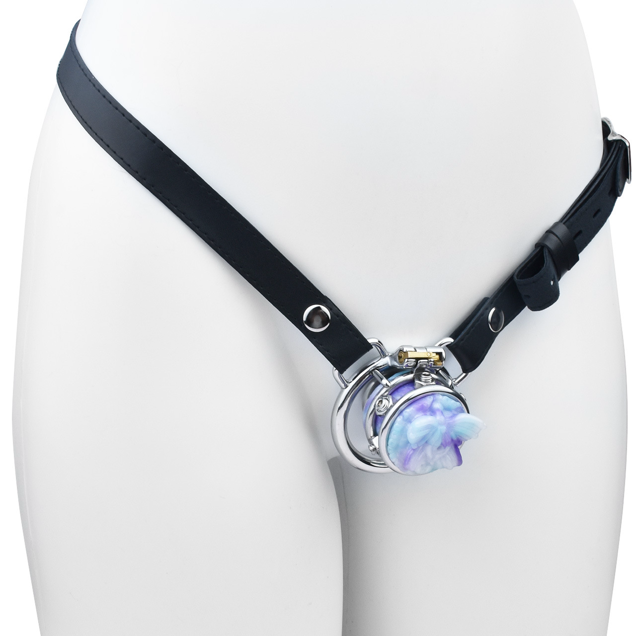 Sissy Butterfly Inverted Chastity Cage with Strap