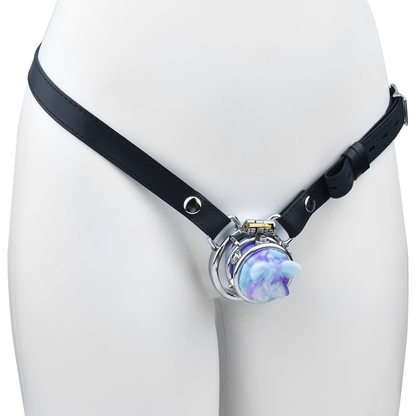 Sissy Butterfly Inverted Chastity Cage with Strap