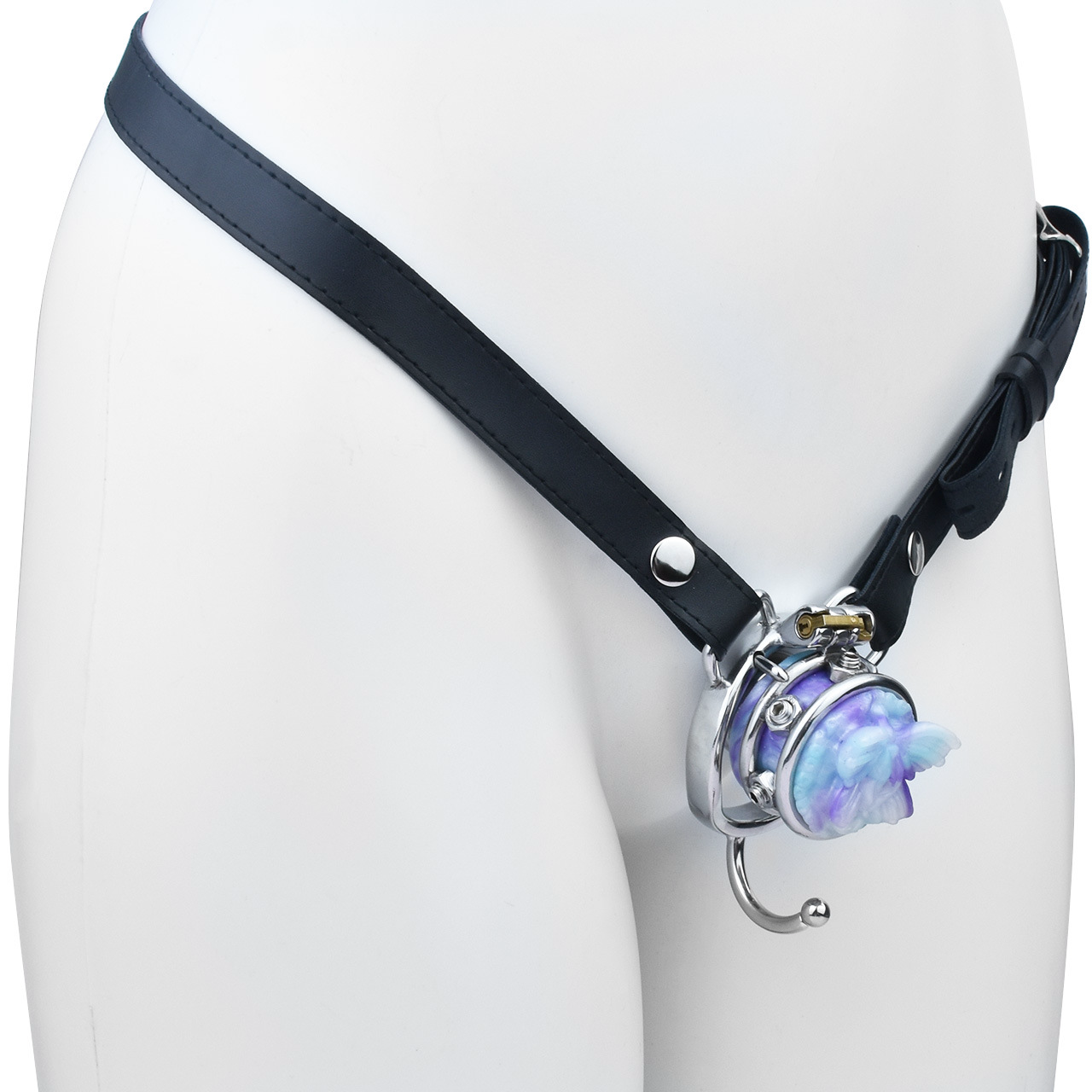 Sissy Butterfly Inverted Chastity Cage with Strap