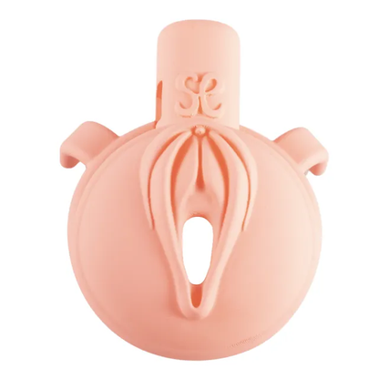 Cage de chasteté Pink Sissy - Faux verrou de pénis avec 3 anneaux