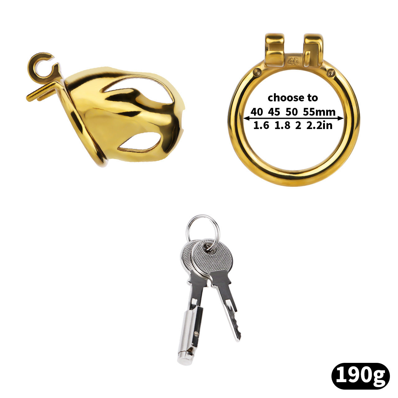 Gold Cobra Peniskäfig mit Schloss