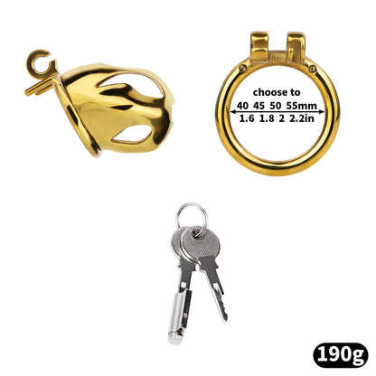 Gold Cobra Peniskäfig mit Schloss